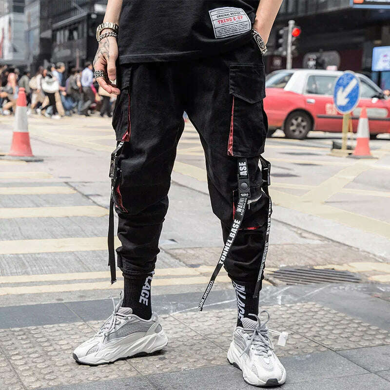 KIMLUD, Prowow  New Summer Black Hip Hop Cargo Pants Men Streetwear Cotton Joggers Fashion Sweatpants Casual Harem Trousers, KIMLUD Womens Clothes