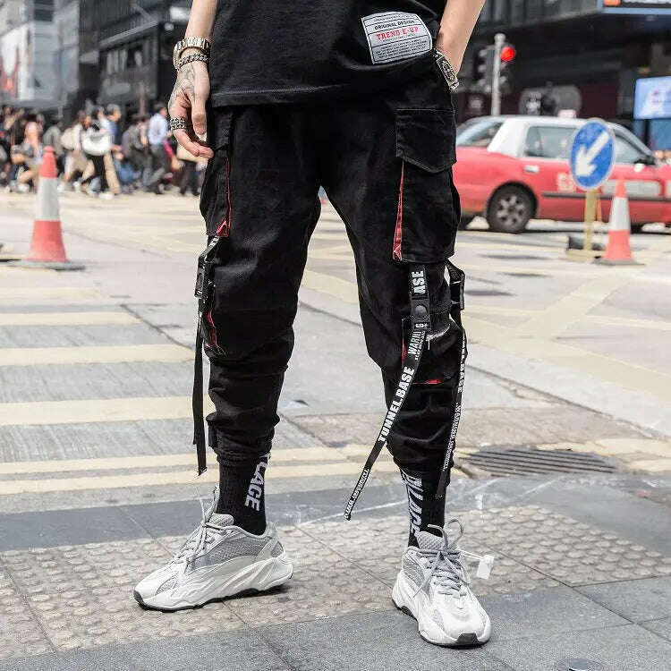 KIMLUD, Prowow  New Summer Black Hip Hop Cargo Pants Men Streetwear Cotton Joggers Fashion Sweatpants Casual Harem Trousers, KIMLUD Womens Clothes