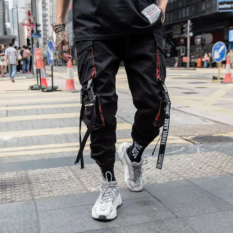 KIMLUD, Prowow  New Summer Black Hip Hop Cargo Pants Men Streetwear Cotton Joggers Fashion Sweatpants Casual Harem Trousers, KIMLUD Womens Clothes