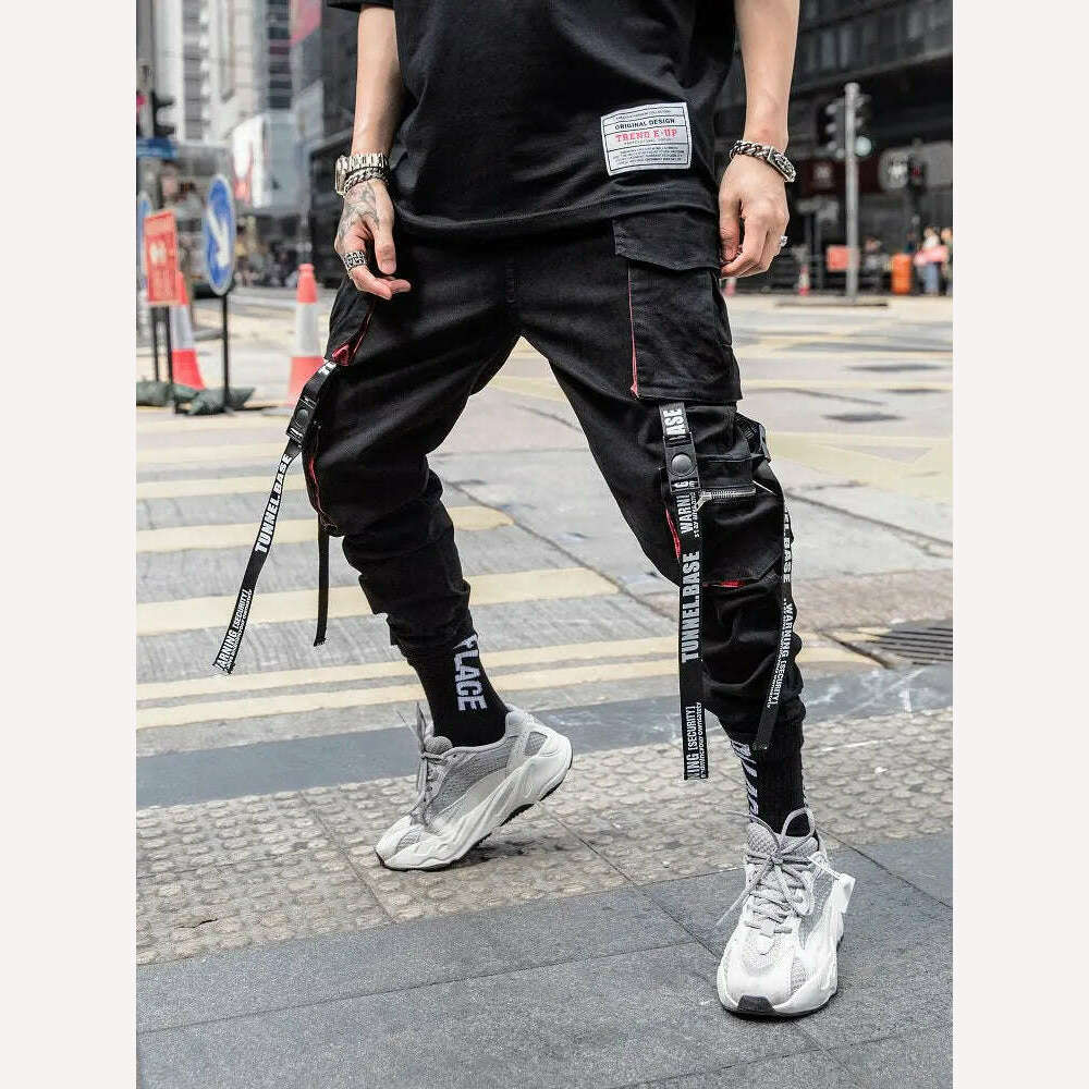 KIMLUD, Prowow  New Summer Black Hip Hop Cargo Pants Men Streetwear Cotton Joggers Fashion Sweatpants Casual Harem Trousers, KIMLUD Womens Clothes