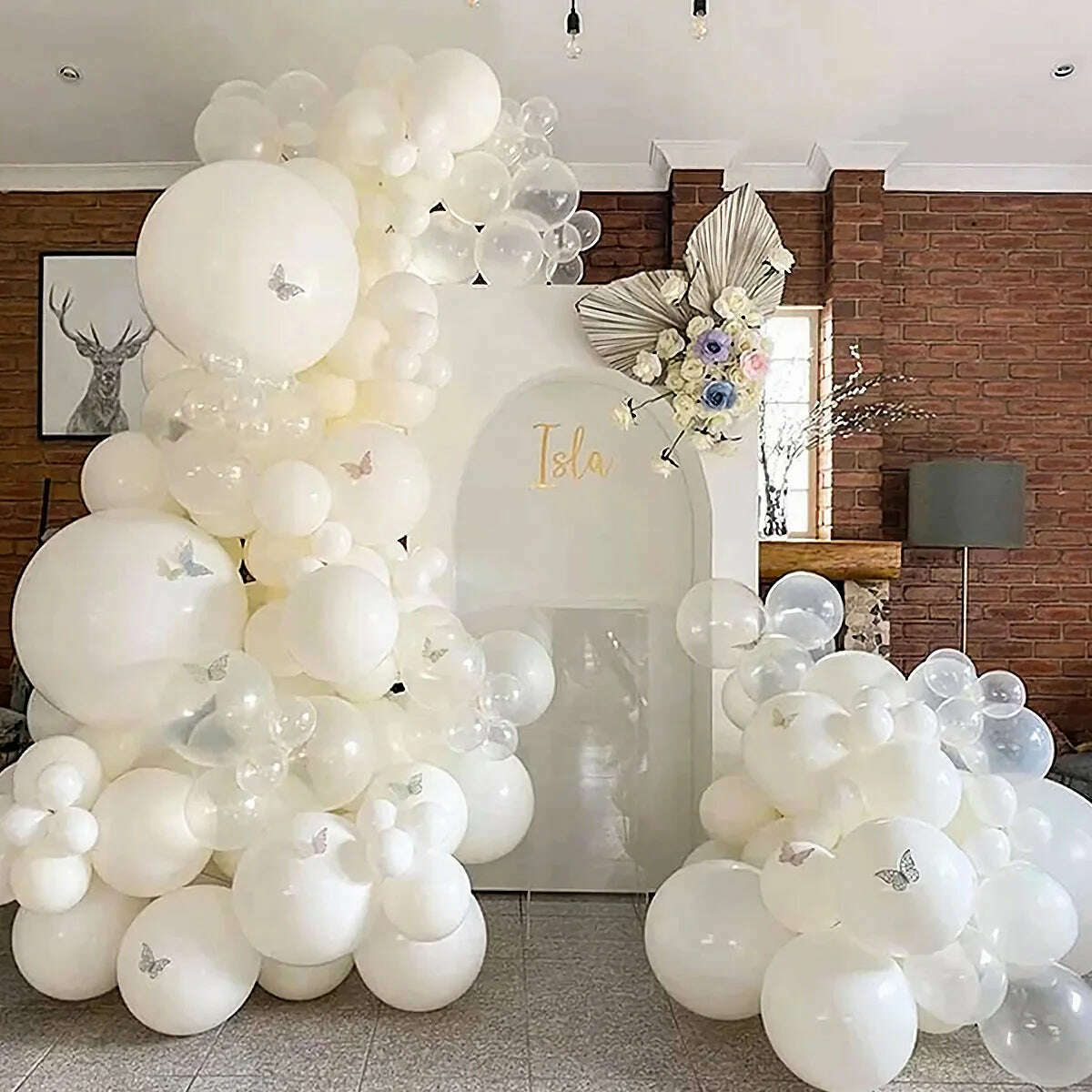 Pure White Balloon Garland Arch Kit Transparent Latex Baloon Wedding Birthday Party Decoration Kids Baby Shower Ballons - KIMLUD