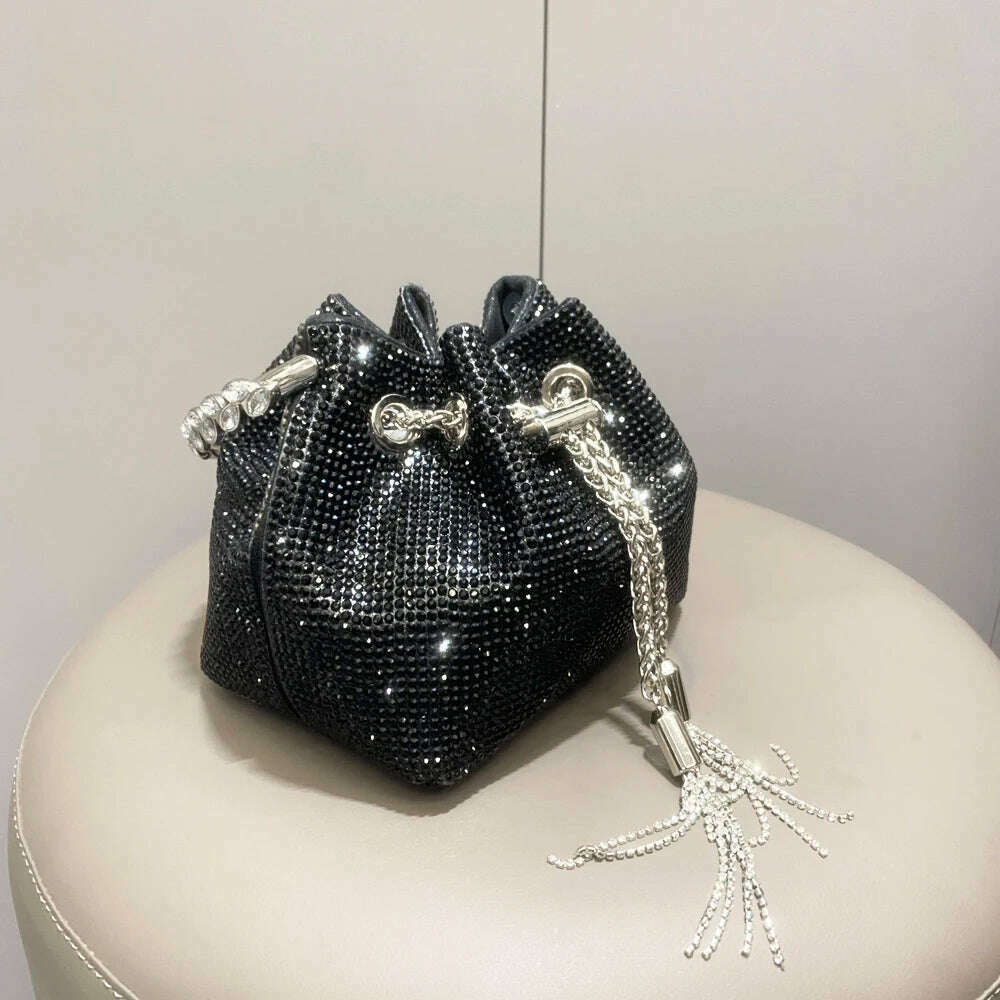 KIMLUD, purses and handbags bags for women luxury Designer bucket clutch purse evening banquet bag Crystal rhinestone shoulder bags, KIMLUD Womens Clothes