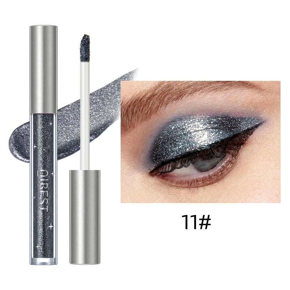 KIMLUD, QIBEST Liquid Eyeshadow Sticker Cosmetics Shadows Pencil Eyeliner Quick-drying Glitter Shimmer Eyeshadow Pen Outline Eye Makeup, 11, KIMLUD APPAREL - Womens Clothes