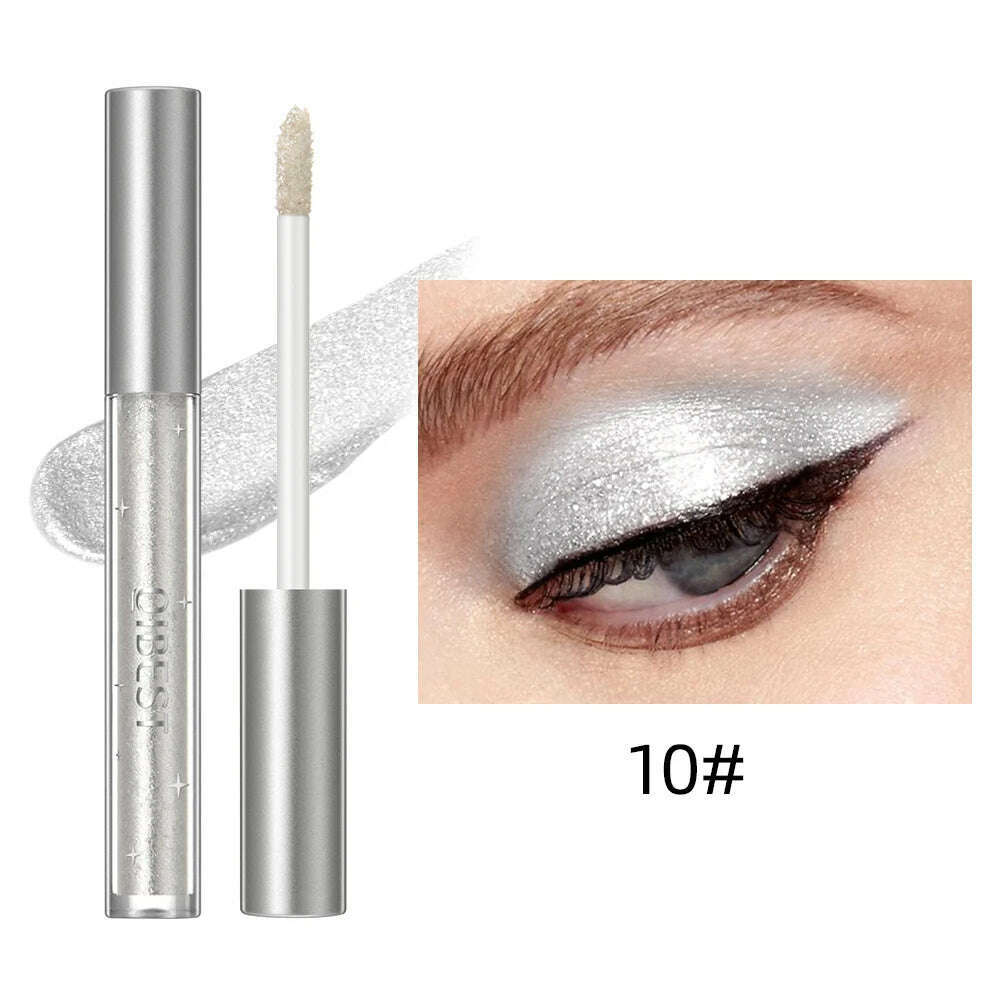 KIMLUD, QIBEST Liquid Eyeshadow Sticker Cosmetics Shadows Pencil Eyeliner Quick-drying Glitter Shimmer Eyeshadow Pen Outline Eye Makeup, 10, KIMLUD APPAREL - Womens Clothes