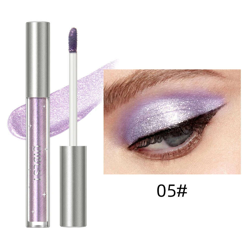 KIMLUD, QIBEST Liquid Eyeshadow Sticker Cosmetics Shadows Pencil Eyeliner Quick-drying Glitter Shimmer Eyeshadow Pen Outline Eye Makeup, 05, KIMLUD APPAREL - Womens Clothes