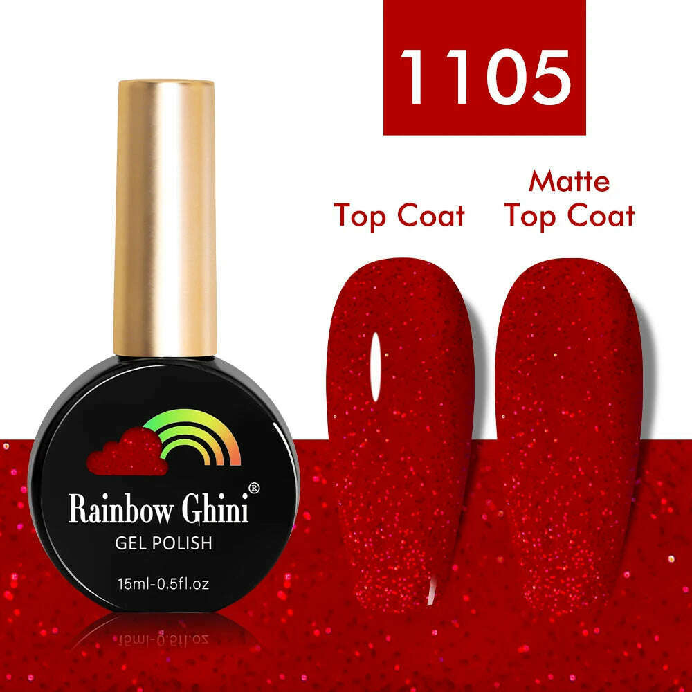 KIMLUD, Rainbow Ghini 15ml Glitter Dark Red Gel Nail Polish Semi-Permanent Varnish UV Pale Red Nail Gel Art Supplies for Professionals, 1105, KIMLUD APPAREL - Womens Clothes