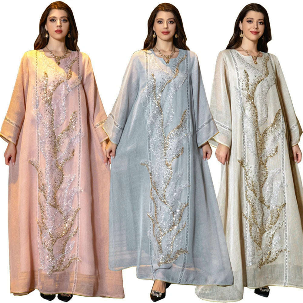 KIMLUD, Ramadan Eid Abaya Turkey Islam Arabic Muslim Long Dress Kebaya African Dresses For Women Clothing Robe Musulmane Femme Vestidos, KIMLUD Womens Clothes