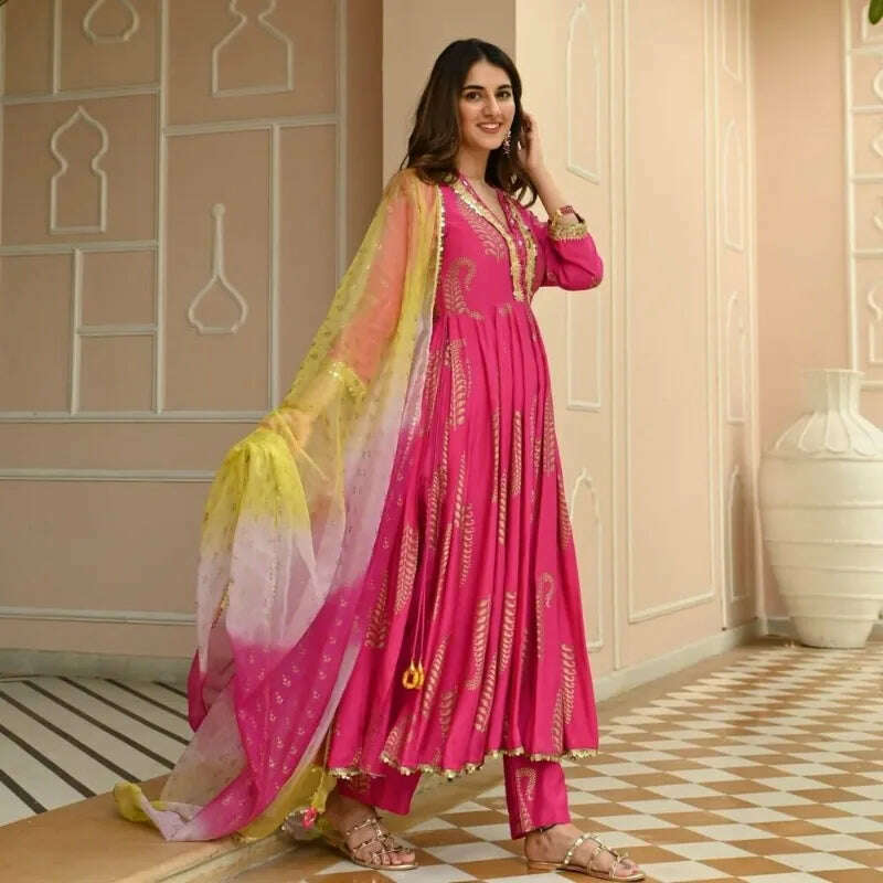 KIMLUD, Rayon Designer India Pakistan Pink Salwar Kameez Dress Party Suit Wedding, KIMLUD Womens Clothes