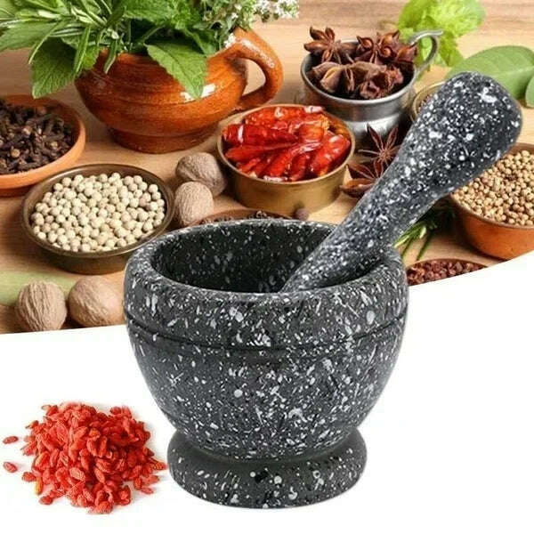 KIMLUD, Resin Setmortar and Pestle Garlic Herb Spice Mixing Grinding Crusher Bowl Restaurant Kitchen Tools, KIMLUD Womens Clothes