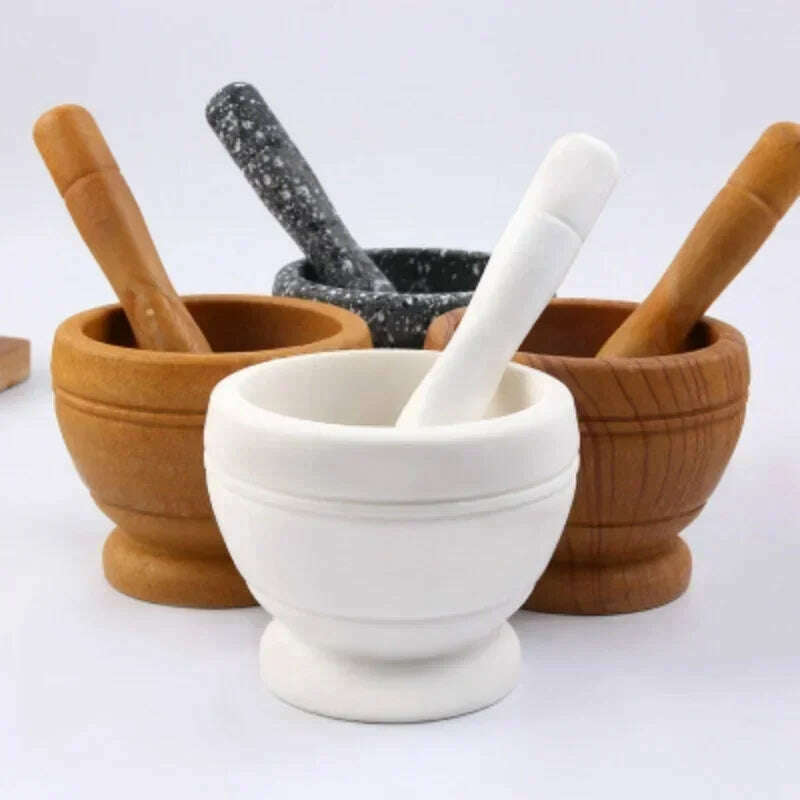 KIMLUD, Resin Setmortar and Pestle Garlic Herb Spice Mixing Grinding Crusher Bowl Restaurant Kitchen Tools, KIMLUD Womens Clothes