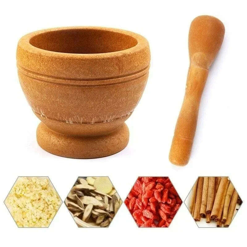 KIMLUD, Resin Setmortar and Pestle Garlic Herb Spice Mixing Grinding Crusher Bowl Restaurant Kitchen Tools, KIMLUD Womens Clothes