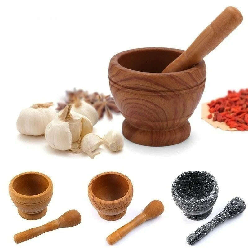 KIMLUD, Resin Setmortar and Pestle Garlic Herb Spice Mixing Grinding Crusher Bowl Restaurant Kitchen Tools, KIMLUD Womens Clothes