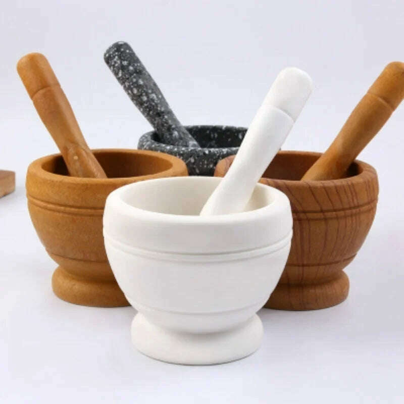 KIMLUD, Resin Setmortar and Pestle Garlic Herb Spice Mixing Grinding Crusher Bowl Restaurant Kitchen Tools, KIMLUD Womens Clothes