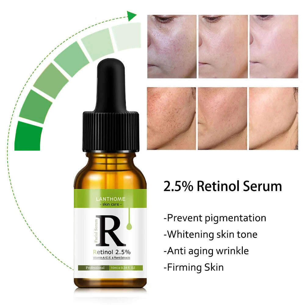 KIMLUD, Retinol Serum Anti Wrinkle Fade Dark Spots Vitamin C Facial Serum Whiten Face Skincare Essence Skin Care Products, KIMLUD Womens Clothes