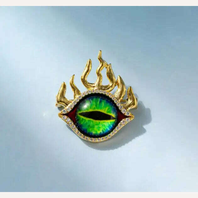 Retro Eye Earrings Ring Brooches Women's French Vintage Jewelry Sets - KIMLUD