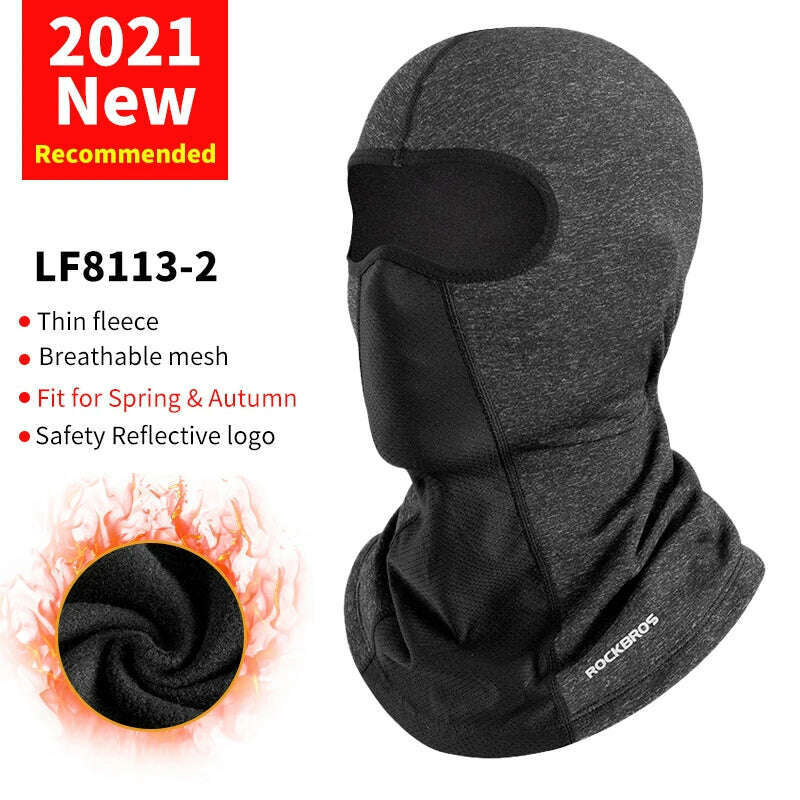 KIMLUD, ROCKBROS Winter Ski Face Scarf Face Mask Cycling skiing running sport Training Balaclava Winderproof Bicycle Accessory, LF8113-2 / CHINA, KIMLUD APPAREL - Womens Clothes