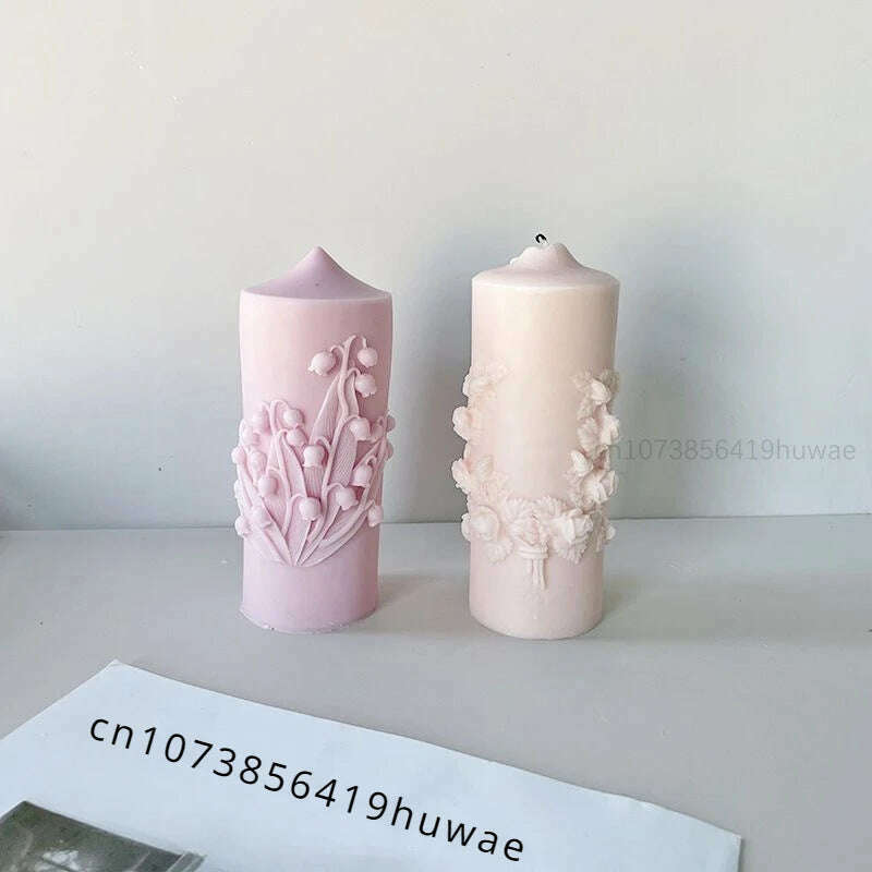 Rose Flower Bouquet Scented Candle Silicone Mold DIY Handmade Handicrafts Candle Making Plaster Soap Mould Home Decoration Tools - KIMLUD