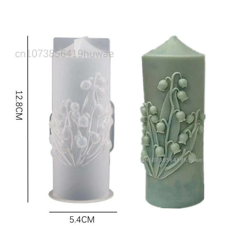 KIMLUD, Rose Flower Bouquet Scented Candle Silicone Mold DIY Handmade Handicrafts Candle Making Plaster Soap Mould Home Decoration Tools, B-L, KIMLUD APPAREL - Womens Clothes