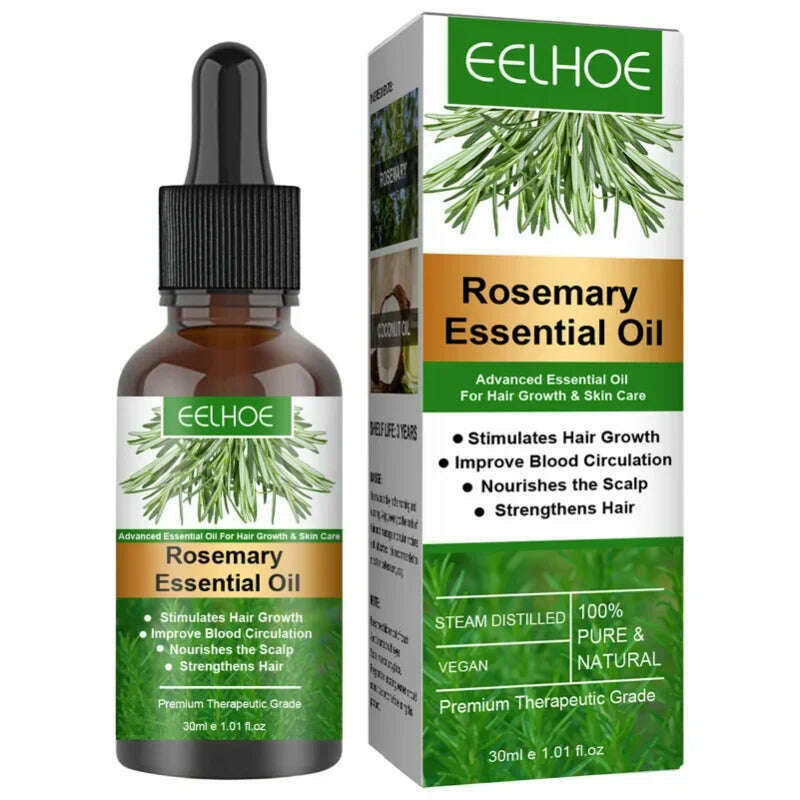 KIMLUD, Rosemary Essential Oil Hair Growth Oils Pure Natural 30ML Hair Essential Oils For Nourish Shiny Hair Healthy Care, 30ml, KIMLUD APPAREL - Womens Clothes