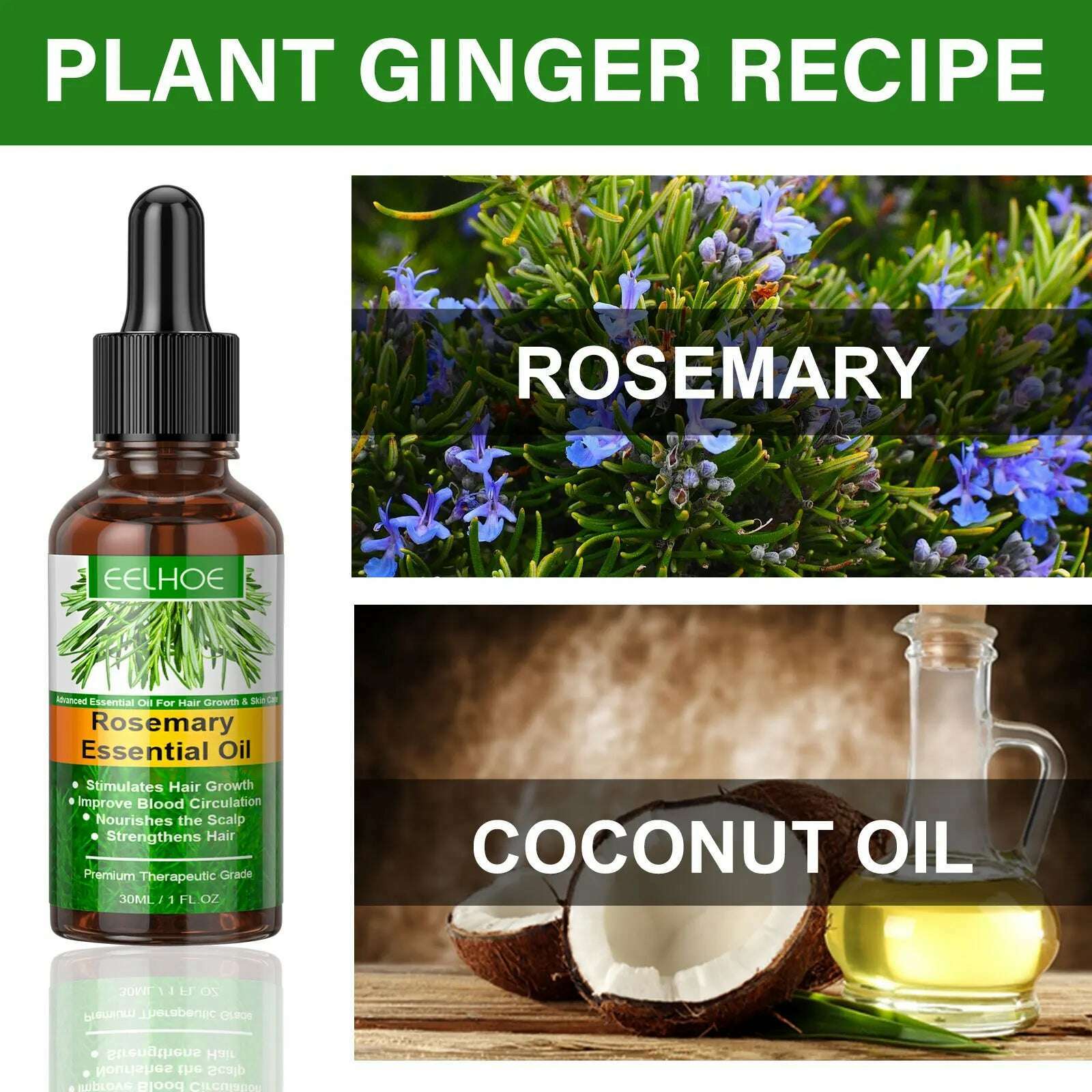 Rosemary Hair Care Essential Oil Anti-frizz Growth Hairs Smooth Serum Hair Oil Anti Hairs Loss New Treatments Hair Beauty - KIMLUD