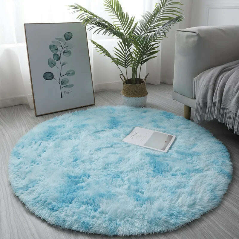 KIMLUD, Round Carpet Hanging Basket Cushion Bedroom Bed Blanket Chair Blanket Thickened Soft Water Wash Long Hair Carpet, C / 100cm, KIMLUD APPAREL - Womens Clothes