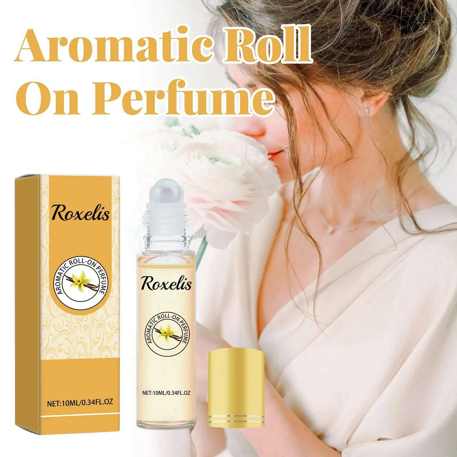 Roxelis Ball Bearing Perfume Natural light fragrance Arab Perfumes Body Wrist Unique Fragrance Elegant Release Charm 0.34 OZ - KIMLUD