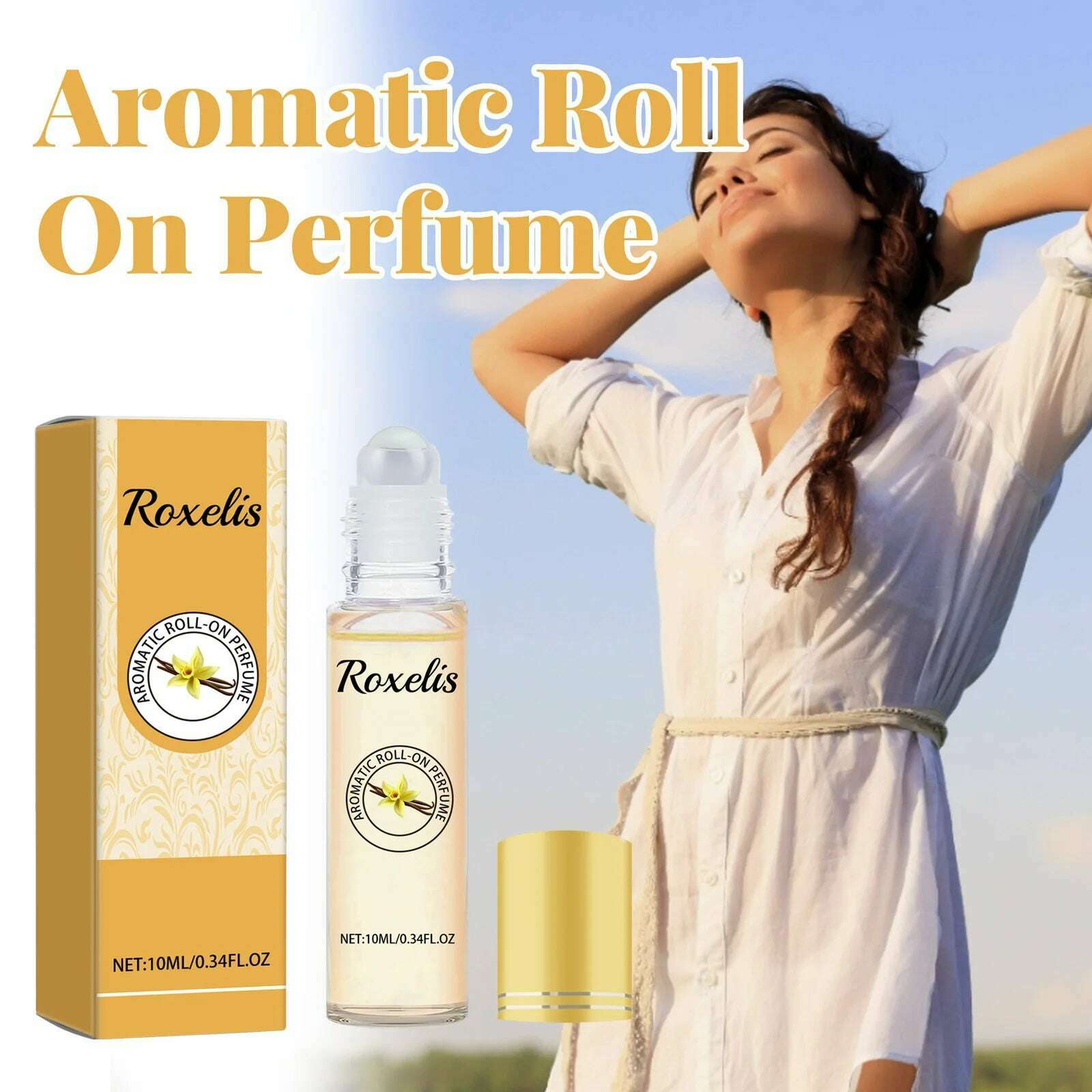 KIMLUD, Roxelis Natural light fragrance Arab Perfume Body For Women To Remove Body Odor Body Balm Ball Bearing Wrist Unique Fragrance, KIMLUD Womens Clothes