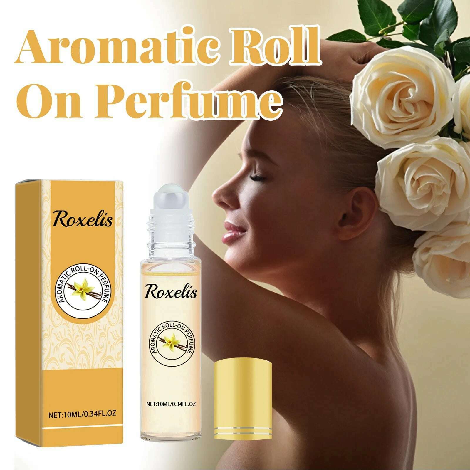 KIMLUD, Roxelis Natural light fragrance Arab Perfume Body For Women To Remove Body Odor Body Balm Ball Bearing Wrist Unique Fragrance, KIMLUD Womens Clothes