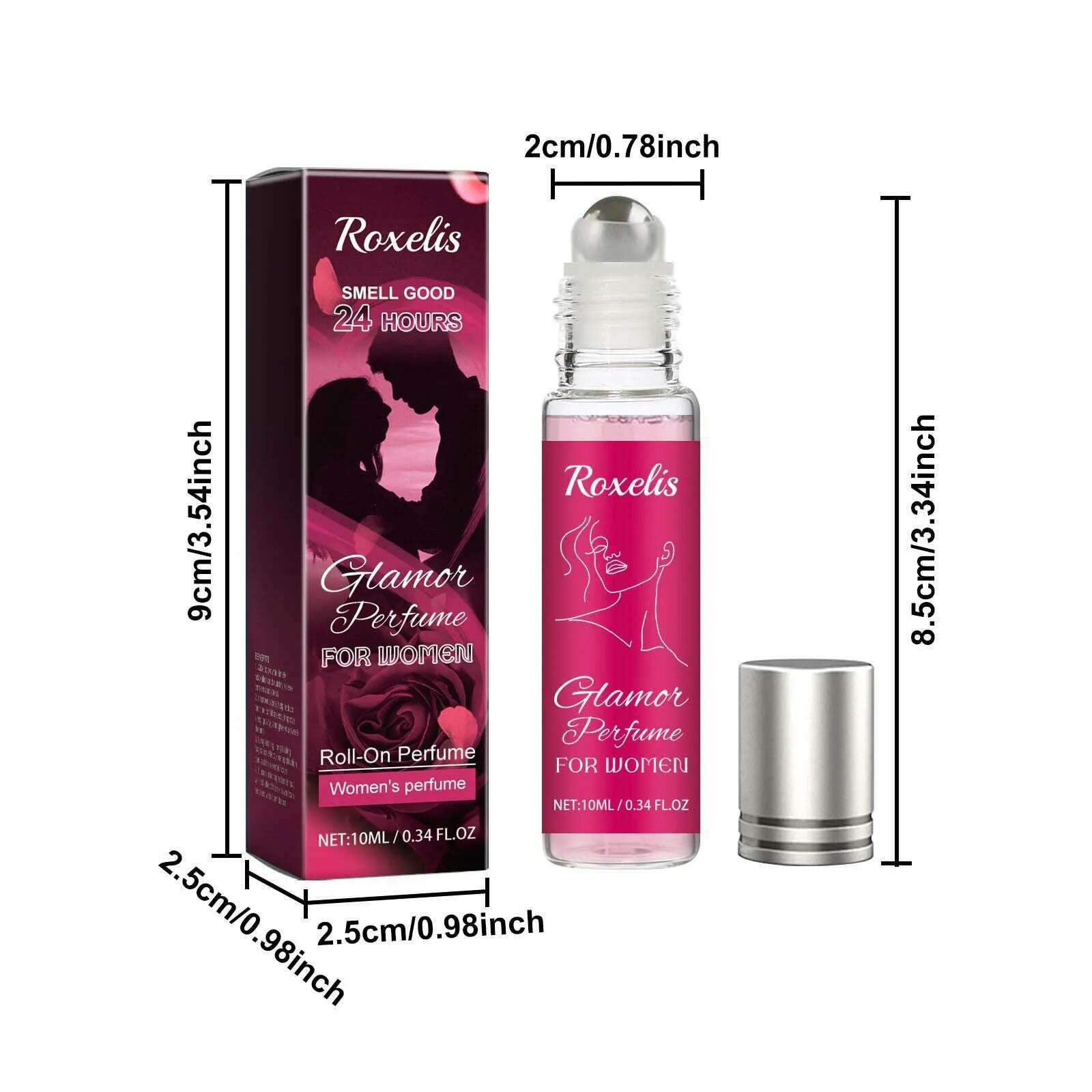 Roxelis Pheromones Perfumes Women Long-lasting Roll-on Pheromone Perfume Oil Fragrance Personal Cologne for Her to Attract Men - KIMLUD