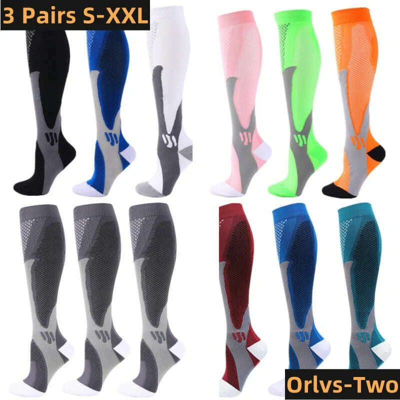 KIMLUD, S-XXL 3 Pairs Pack/Socks Compression Socks 30 Mmhg Fit For Medical Edema Diabetes Varicose Veins Running Sports Socks Size XXL, KIMLUD Womens Clothes