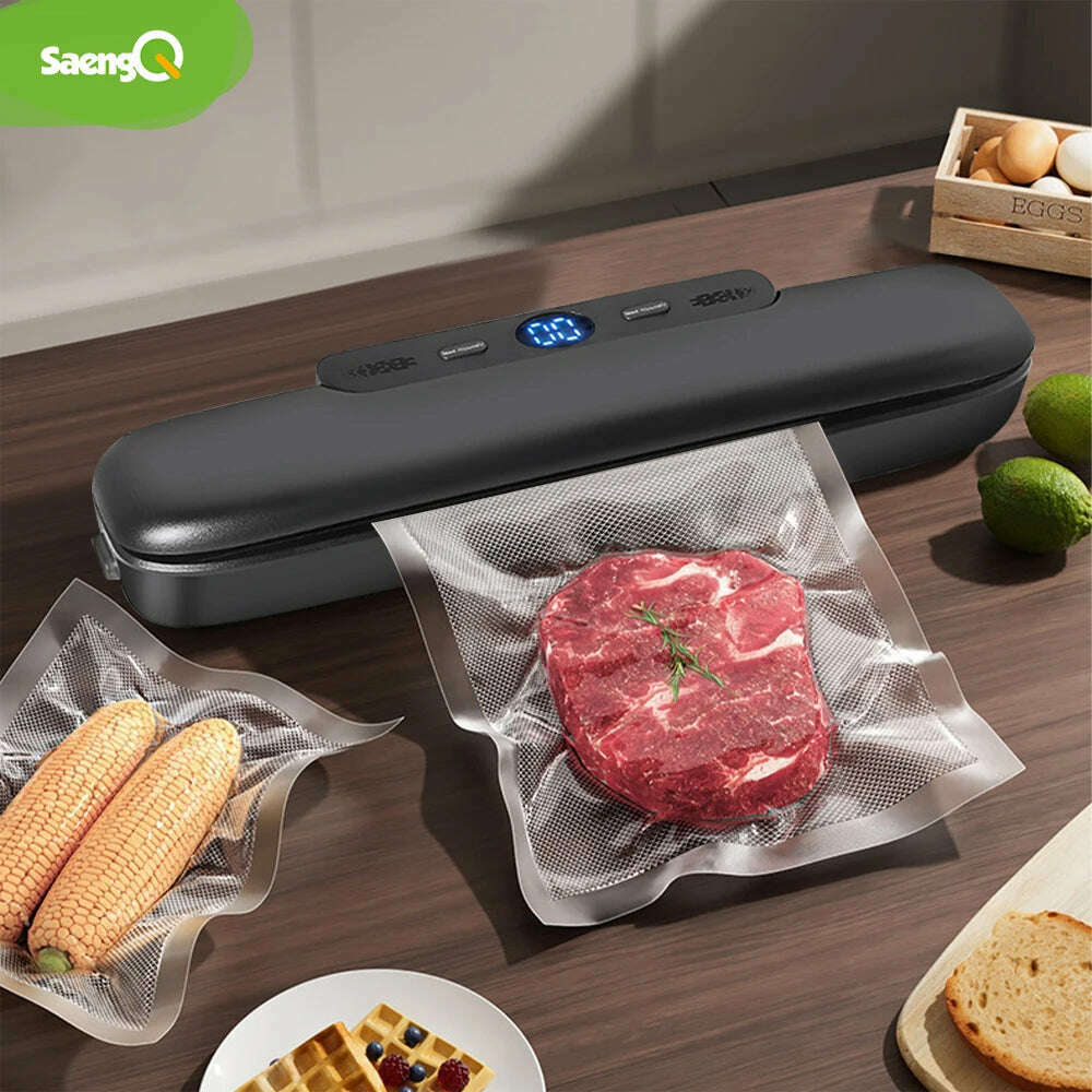 saengQ Vacuum Sealer Packaging Machine Food Vacuum Sealer With Free 10pcs Vacuum bags Household Vacuum Food Sealing - KIMLUD