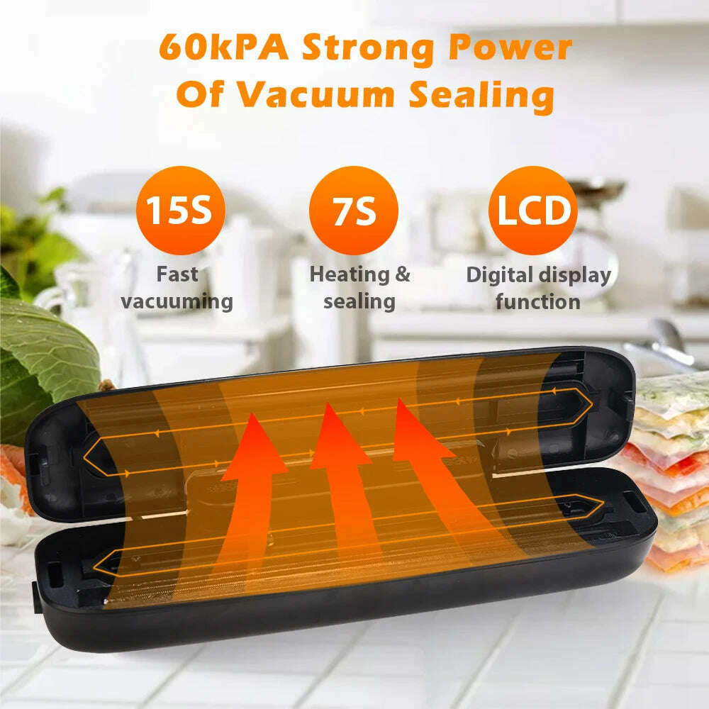 saengQ Vacuum Sealer Packaging Machine Food Vacuum Sealer With Free 10pcs Vacuum bags Household Vacuum Food Sealing - KIMLUD