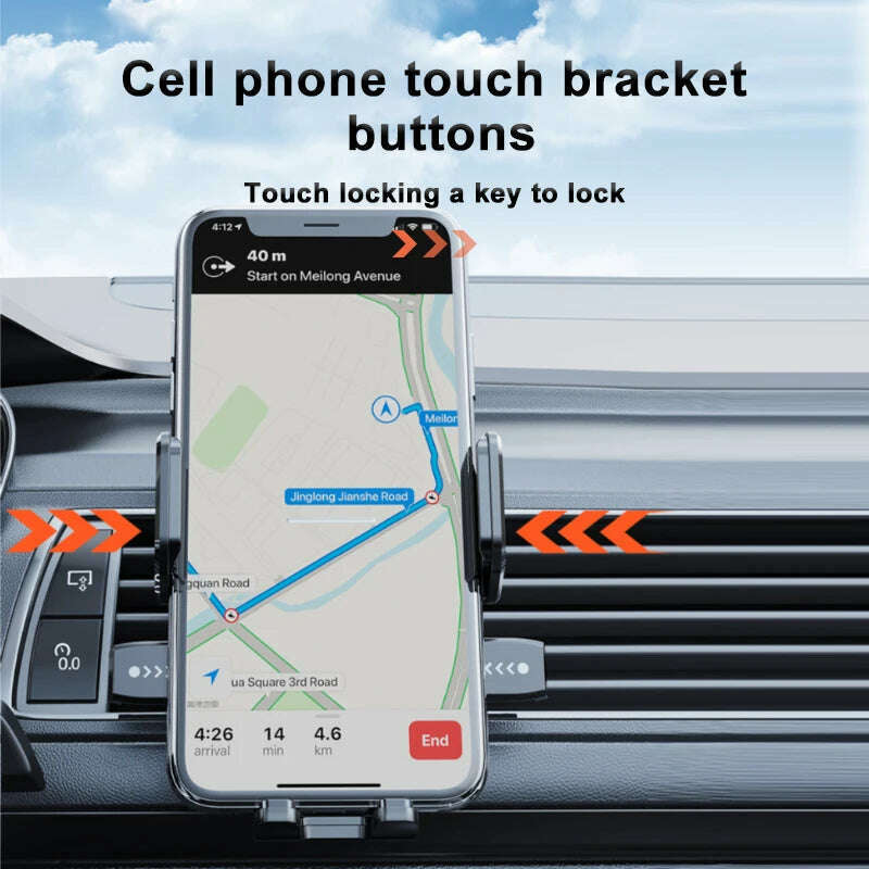 SEAMETAL Car Dashboard Phone Bracket Universal Auto Cellphone Stand For GPS Navigation Universal Desk Windshield Hanging Holder - KIMLUD