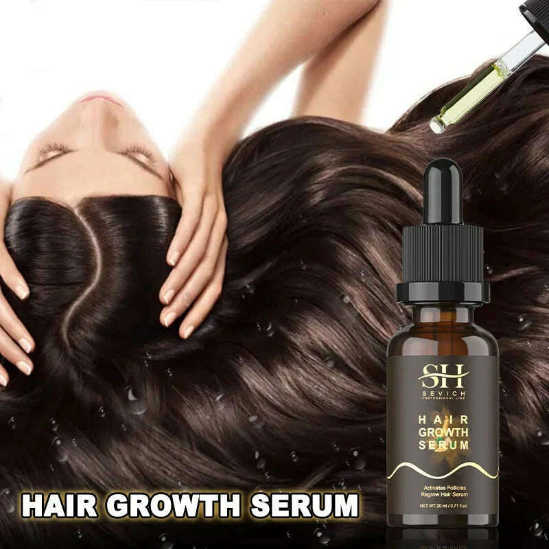 KIMLUD, Sevich 20ml Ginger Extract Hair Growth Serum Prevent Hair Loss Oil Scalp Treatments Fast Growing Hair Care Products for Unisex, KIMLUD Womens Clothes