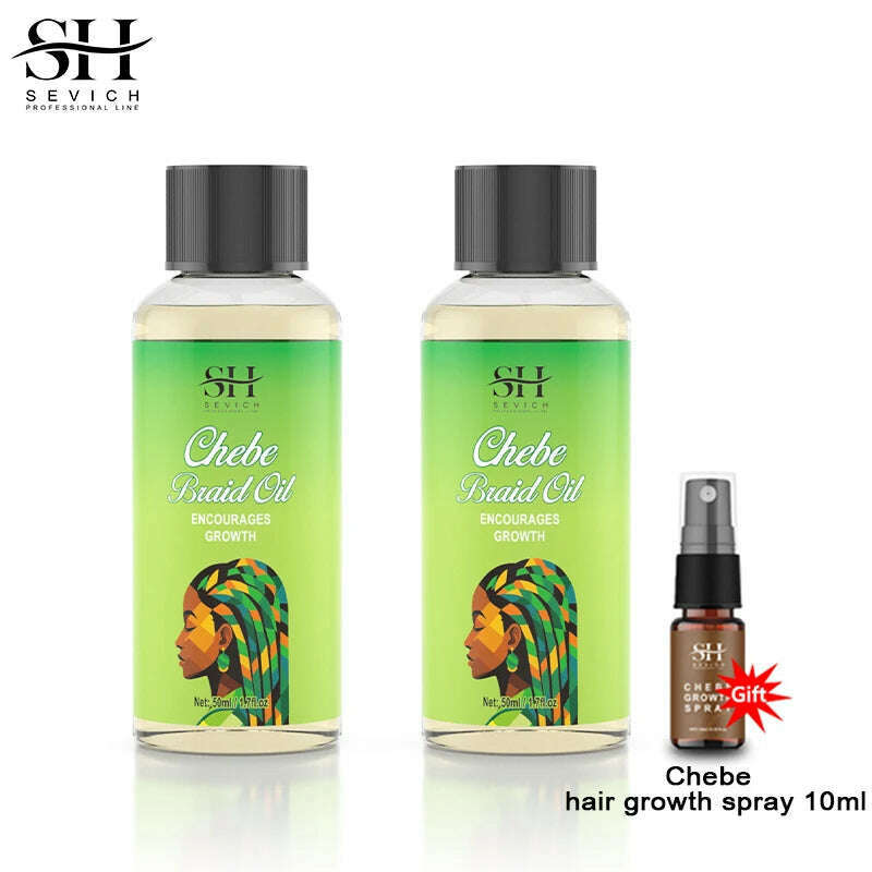 Sevich Chebe Hair Growth Serum Africa Traction Alopecia Chebe Anti Hair Loss Treatment Crazy Fast Hair Growing Oil Hair Care - KIMLUD