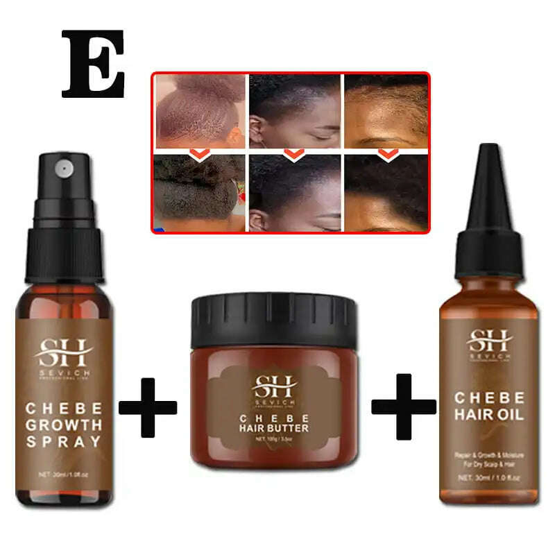 Sevich Chebe Hair Loss Treatment Spray Traction Alopecia Chebe Powder Essential Oil Africa Crazy Hair Growth Products Hair Care - KIMLUD