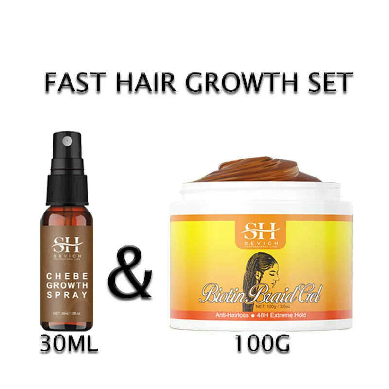 Sevich Chebe Hair Loss Treatment Spray Traction Alopecia Chebe Powder Essential Oil Africa Crazy Hair Growth Products Hair Care - KIMLUD