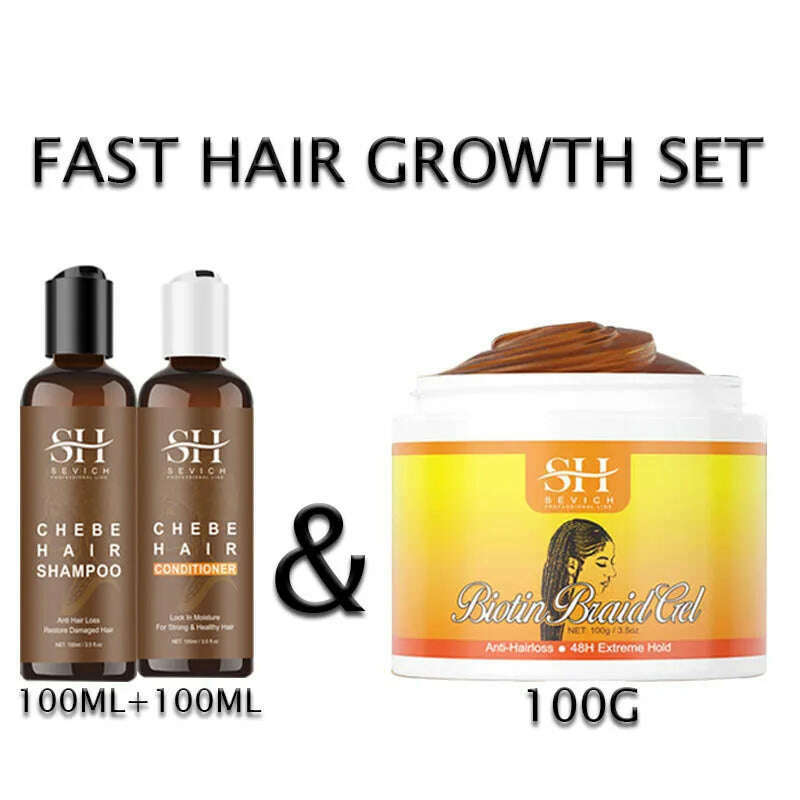 Sevich Chebe Hair Loss Treatment Spray Traction Alopecia Chebe Powder Essential Oil Africa Crazy Hair Growth Products Hair Care - KIMLUD