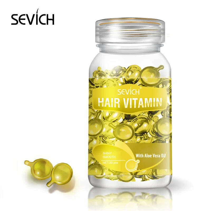 KIMLUD, Sevich Mix Hair Vitamin Capsule 30pcs/bottle Keratin Repair Damaged Hair Complex Oil Moroccan Anti-hair Loss Products Hair Care, Moisturizing hair / france, KIMLUD APPAREL - Womens Clothes