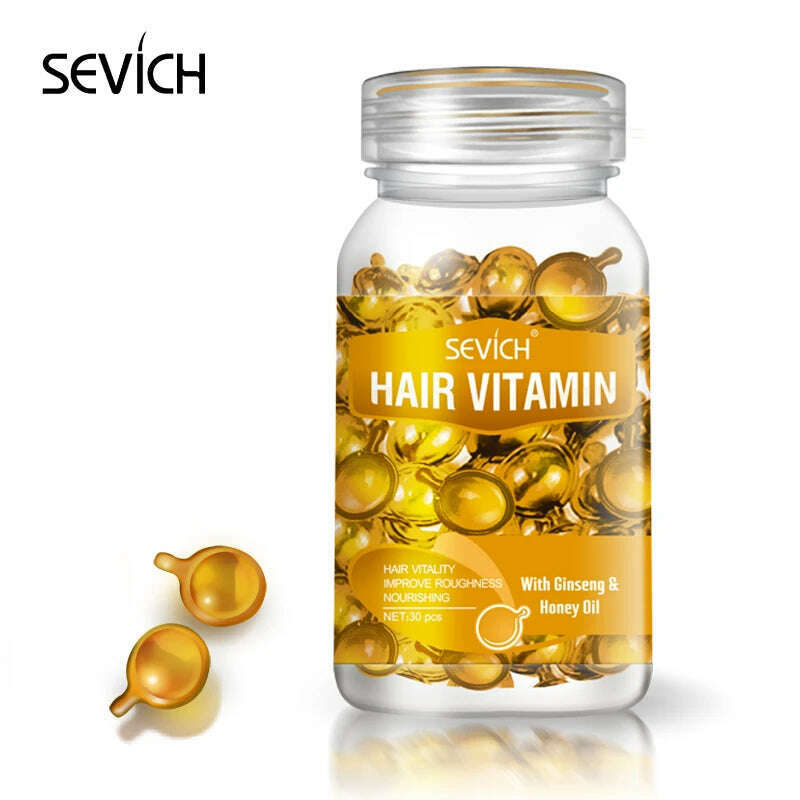 Sevich Mix Hair Vitamin Capsule 30pcs/bottle Keratin Repair Damaged Hair Complex Oil Moroccan Anti-hair Loss Products Hair Care - KIMLUD