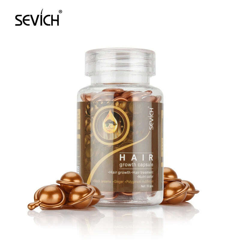 Sevich Mix Hair Vitamin Capsule 30pcs/bottle Keratin Repair Damaged Hair Complex Oil Moroccan Anti-hair Loss Products Hair Care - KIMLUD