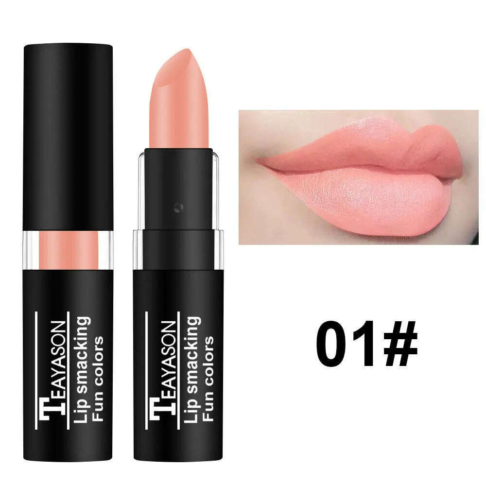 KIMLUD, Sexy Black Matte Lipstick Makeup Deep Dark Moisturizing Long Lasting Waterproof Velvet Lipstick 12 Colors Fashion Lip Make-Up, 01 / CHINA, KIMLUD APPAREL - Womens Clothes