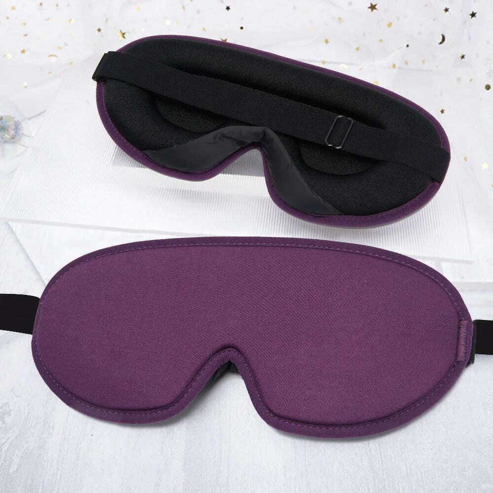 KIMLUD, Silk Sleeping Mask Soft Smooth Sleep Mask For Eyes Travel Shade Cover Rest Relax Sleeping Blindfold Eye Cover Sleeping Aid, A-Purple(Silk Mask), KIMLUD APPAREL - Womens Clothes