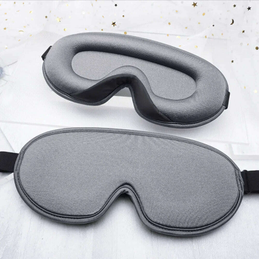 KIMLUD, Silk Sleeping Mask Soft Smooth Sleep Mask For Eyes Travel Shade Cover Rest Relax Sleeping Blindfold Eye Cover Sleeping Aid, A-Gray(Silk Mask), KIMLUD APPAREL - Womens Clothes