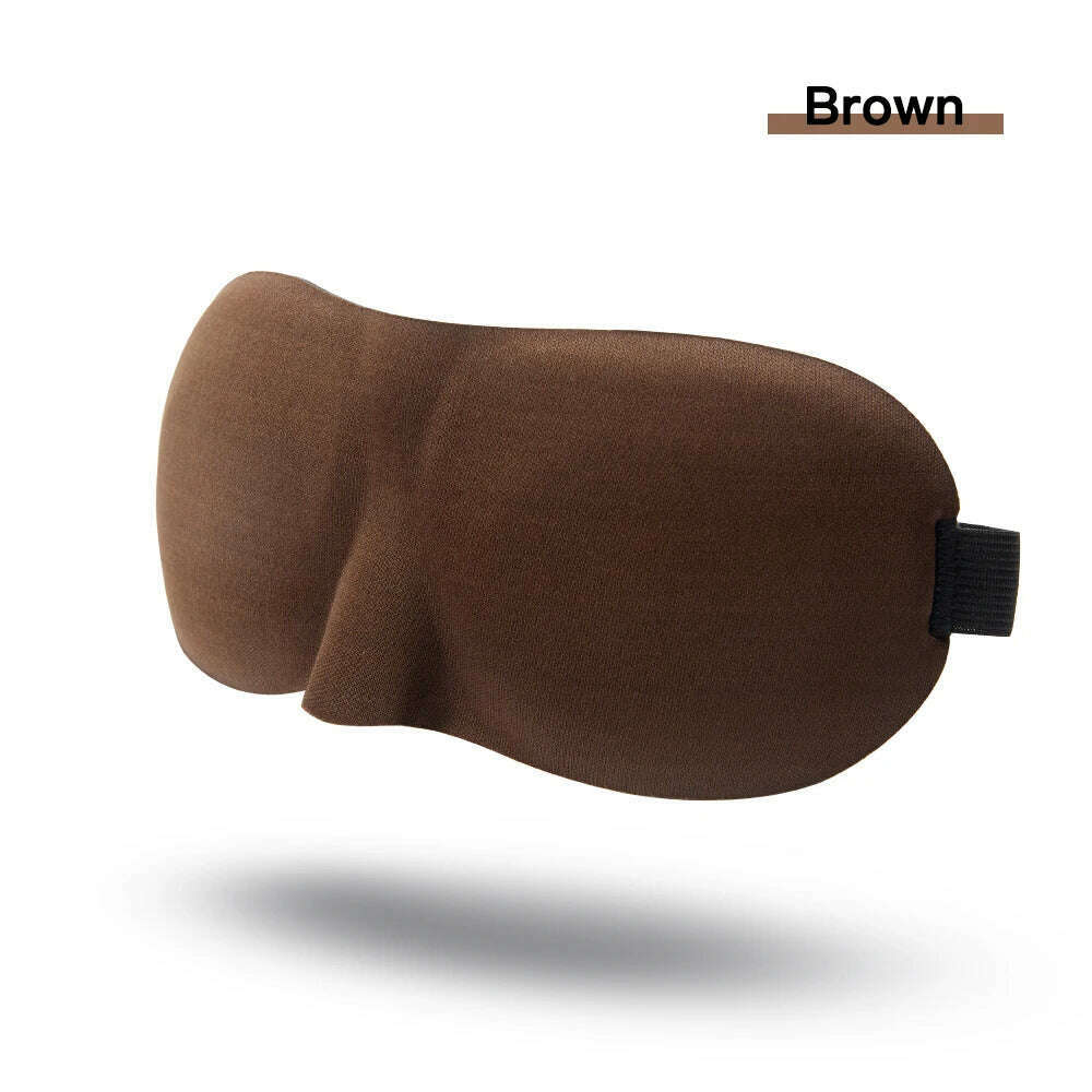 KIMLUD, Silk Sleeping Mask Soft Smooth Sleep Mask For Eyes Travel Shade Cover Rest Relax Sleeping Blindfold Eye Cover Sleeping Aid, Type C-Brown, KIMLUD APPAREL - Womens Clothes