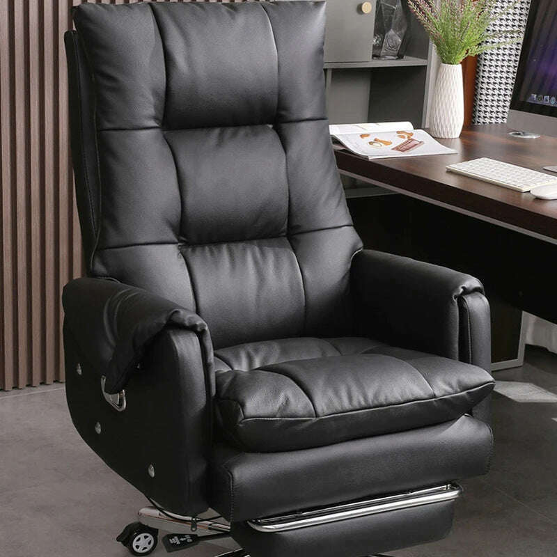 Simplicity Leather Office Chairs Meeting Swivel Modern Computer Office Chairs Ergonomic Boss Office Furniture Bureaustoel LLOC - KIMLUD