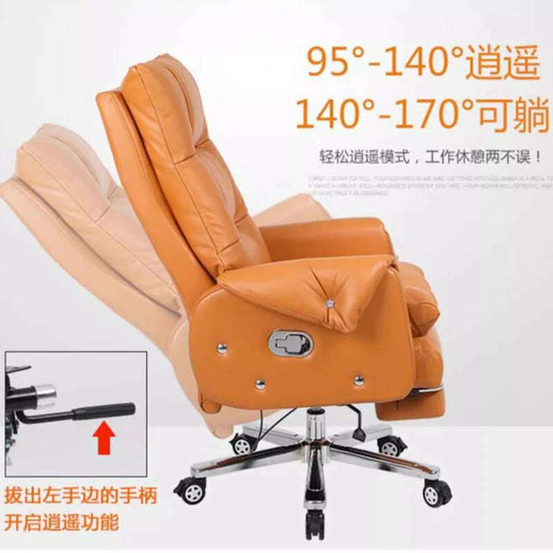 KIMLUD, Simplicity Leather Office Chairs Meeting Swivel Modern Computer Office Chairs Ergonomic Boss Office Furniture Bureaustoel LLOC, KIMLUD Womens Clothes