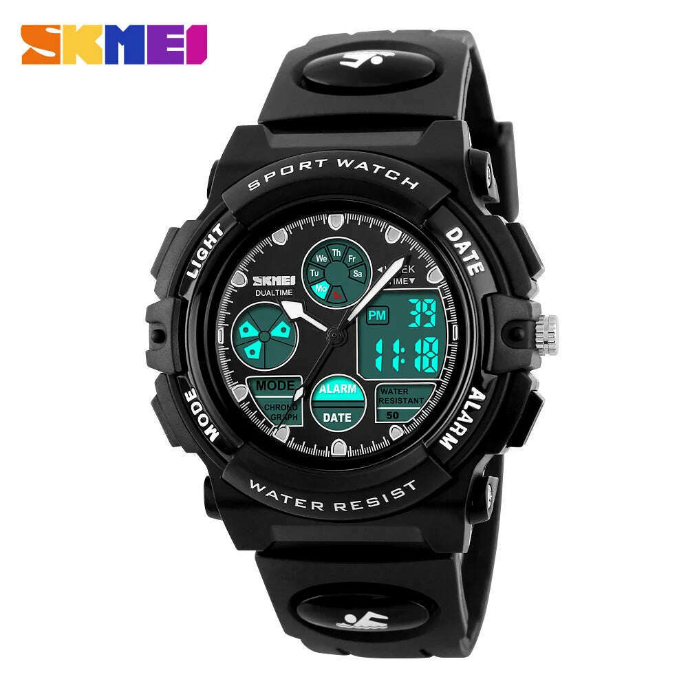 KIMLUD, SKMEI 1163 Sport Electronic Watches Girl Boy Military Digital Quartz Children Watch Dual Display Waterproof Kids Wristwatch 1451, KIMLUD Womens Clothes