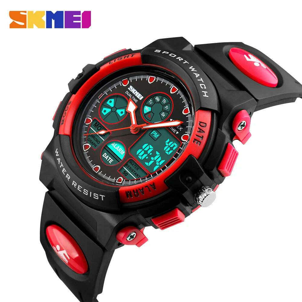 KIMLUD, SKMEI 1163 Sport Electronic Watches Girl Boy Military Digital Quartz Children Watch Dual Display Waterproof Kids Wristwatch 1451, KIMLUD Womens Clothes