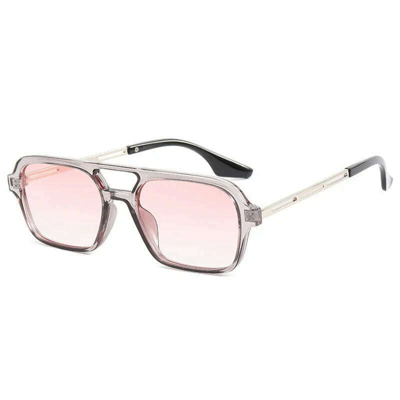 KIMLUD, Small Frame Square Sunglasses Woman Brand Designer Fashion Luxury Sun Glasses Female Vintage Hollow Leopard Blue Oculos De Sol, Gray Pink / Other, KIMLUD Womens Clothes